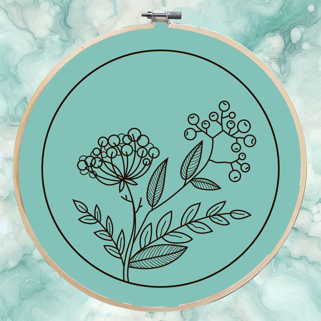 Simple and beautiful floral pattern. Free embroidery pattern
