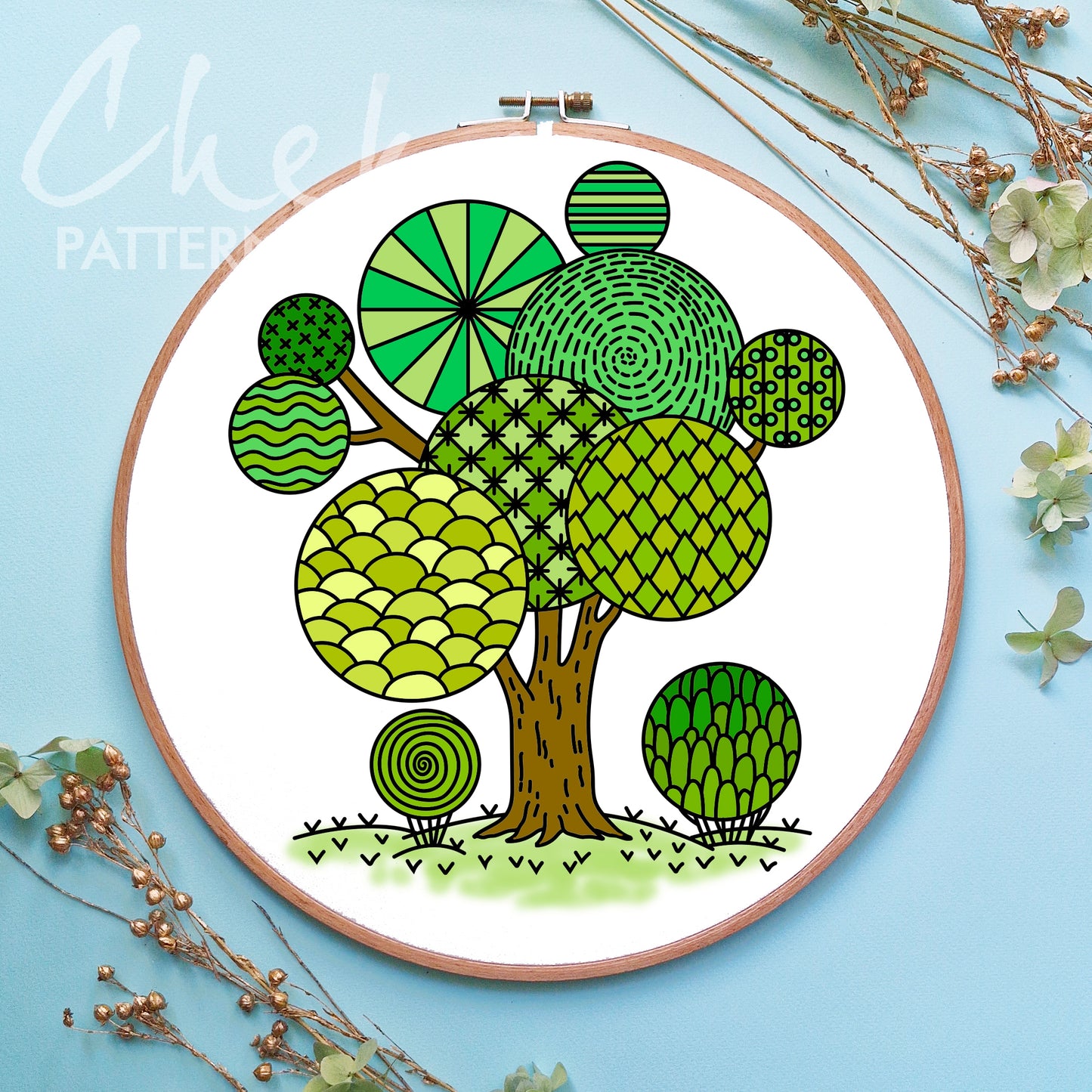 Beginner Embroidery PDF Pattern, Basic Embroidery Stitches, Digital Pattern. Embroidery Sampler PDF Pattern for Beginners, floral embroidery (no stitch guide)