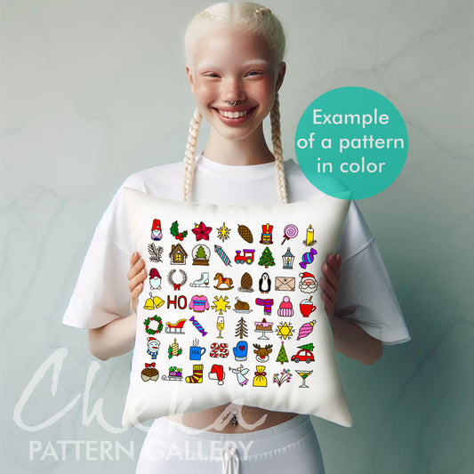 Tiny embroidery, Advent calendar, hand embroidery patterns. 72 Christmas embroidery patterns. Advent calendar pattern. Winter embroidery