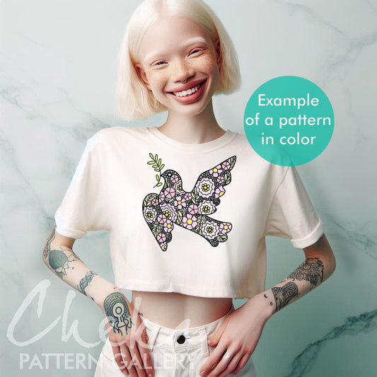 Peace Dove Embroidery, The French knot Pattern, Christian Hand Embroidery, Floral Dove Embroidery, Catholic Hoop Art, Christian Needlework