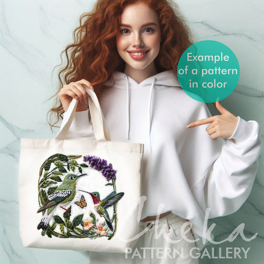 Hummingbird and Starling Hand Embroidery Pattern, Spring Birds Pattern, Hummingbird Pattern, Hand Embroidery Pattern, Wildlife Embroidery