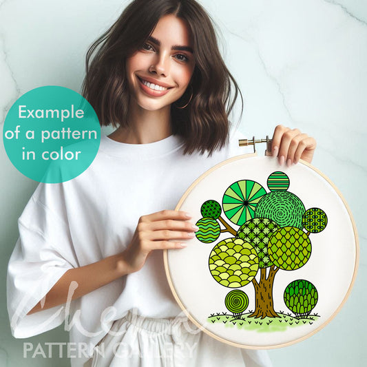 Beginner Embroidery PDF Pattern, Basic Embroidery Stitches, Digital Pattern. Embroidery Sampler PDF Pattern for Beginners, floral embroidery (no stitch guide)