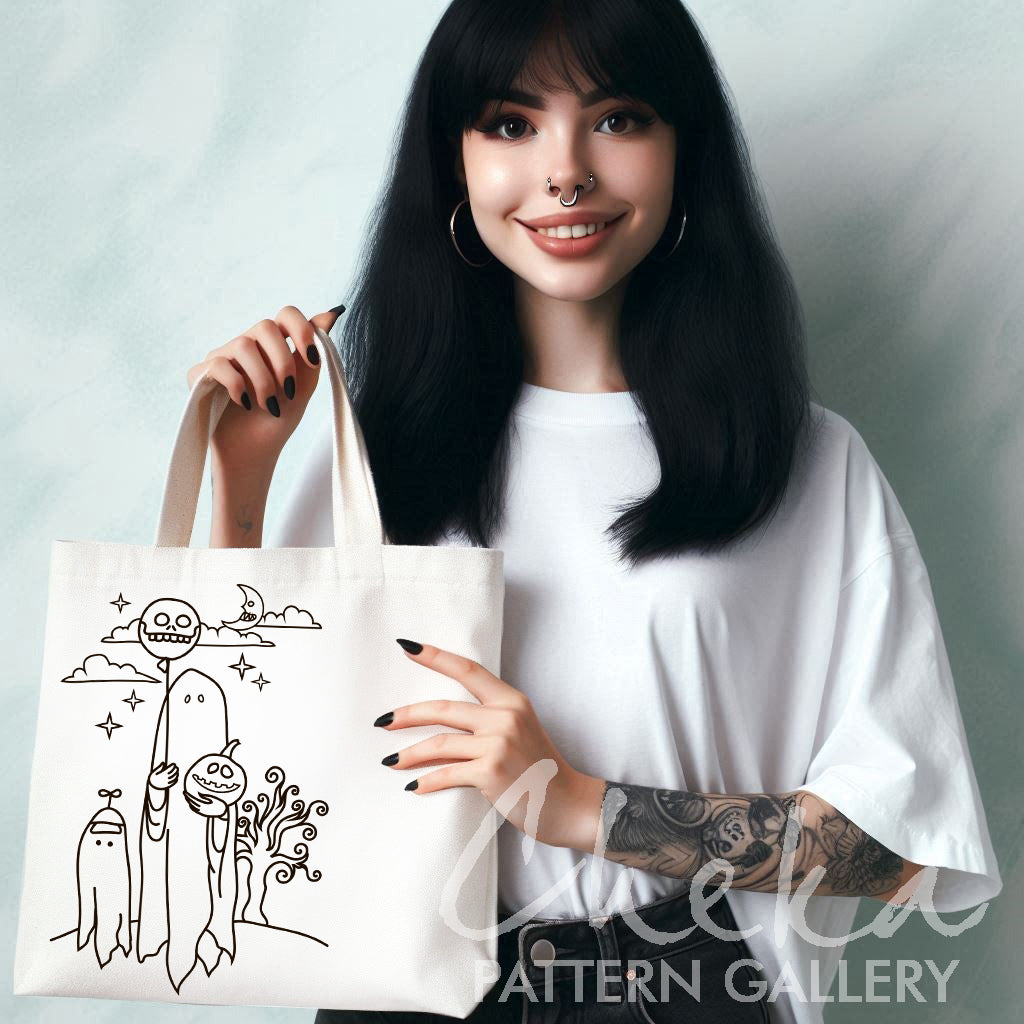 Ghost Embroidery Pattern, Cute Ghosts Hand Embroidery Pattern, Spooky Embroidery Ghost Patterns, Halloween Embroidery Pattern, Spooky Ghost