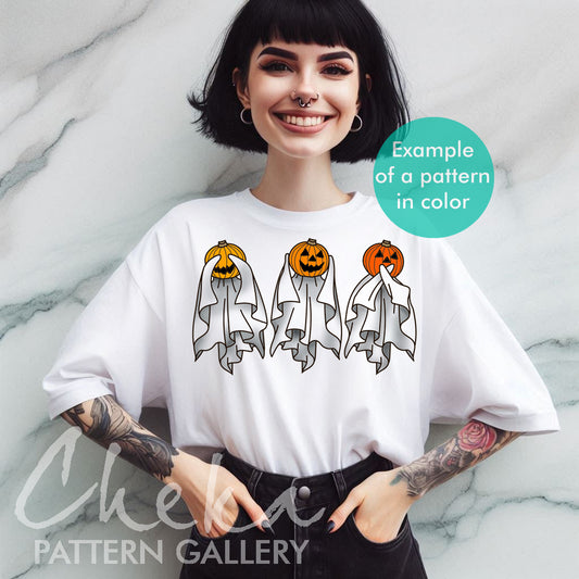 Ghost Embroidery Pattern, Idk Idc IDGAF Ghosts Hand Embroidery Patterns, Spooky Embroidery Pumpkin Patterns, Halloween Embroidery Pattern