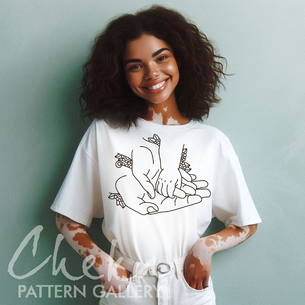 Expecting Mom Gift, Pregnancy hoop art. Newborn embroidery PDF pattern, Family portret. Maternity Gift, Baby Shower Gift, Modern hoop art