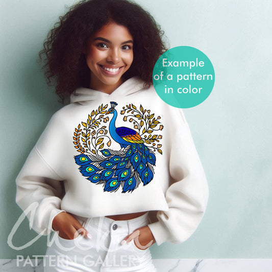 Peacock Hand Embroidery pattern, Beautiful Embroidery Pattern, Embroidery PDF, Peacock feathers, DIY gift, boho hoop art, hand embroidery