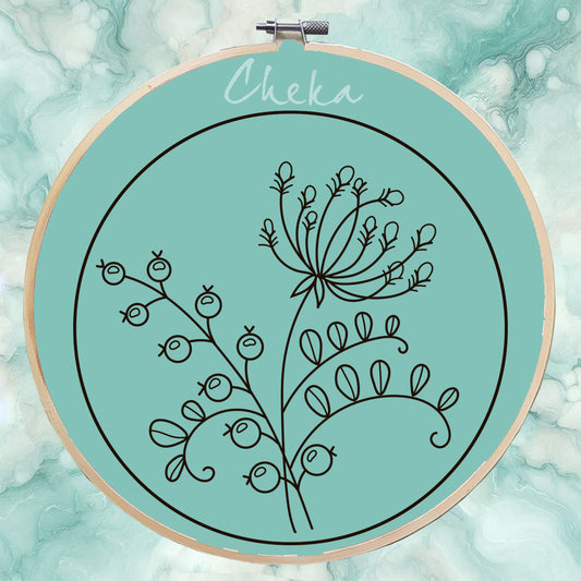 Wildflower embroidery pattern. Free embroidery pattern