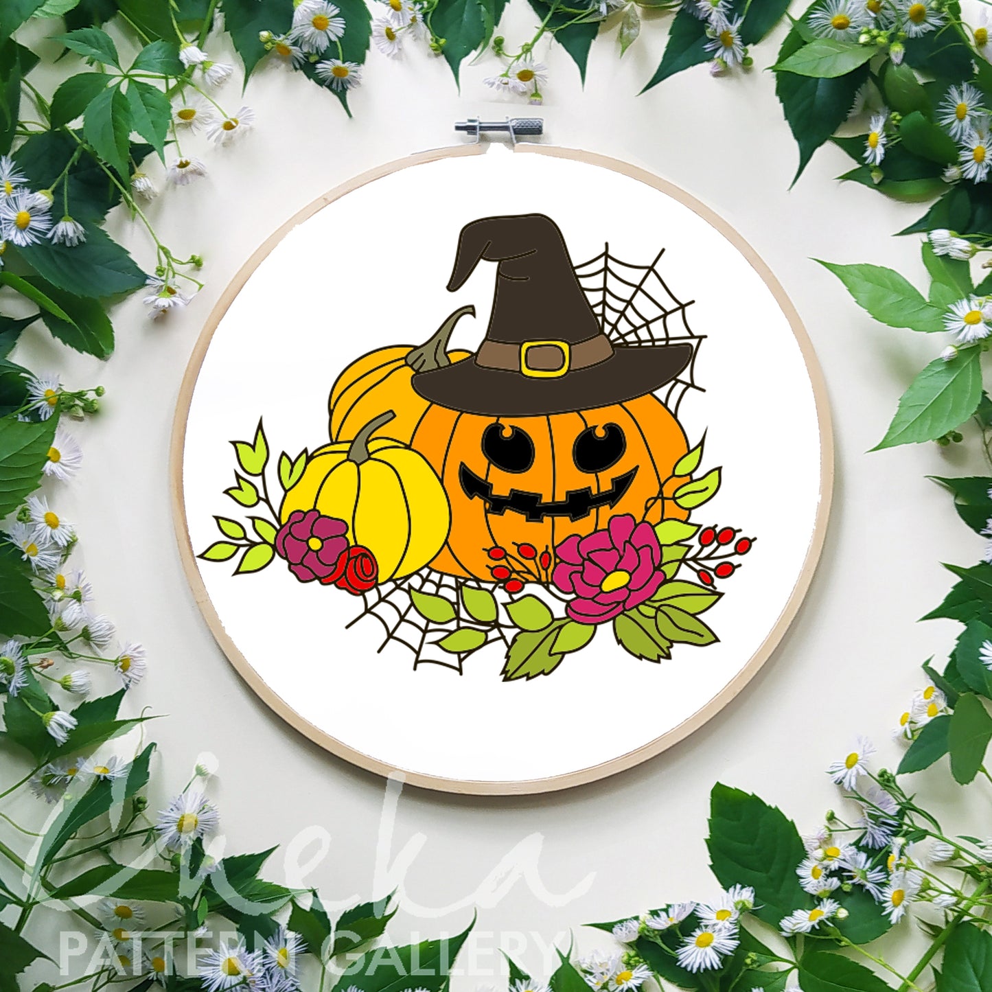 Big pumpkin Hand Embroidery Pattern, Pumpkin Pattern, Halloween Pattern, Autumn Crafts, Hand Embroidery PDF, Halloween crafts, fall decor