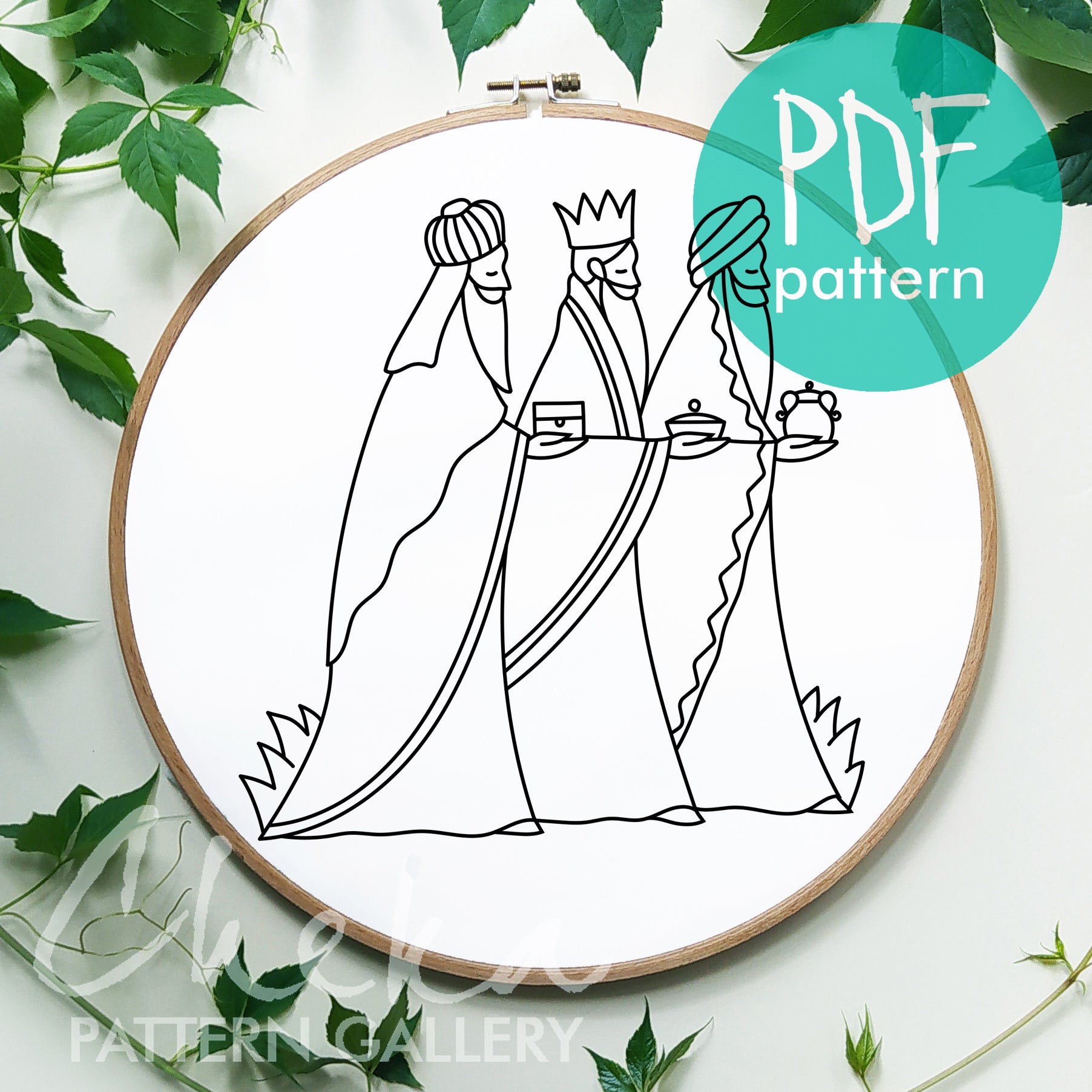 Nativity Scene, Set of 5 Hand Embroidery Patterns, Christmas Nativity, Baby Jesus Embroidery, Christmas, Holiday embroidery