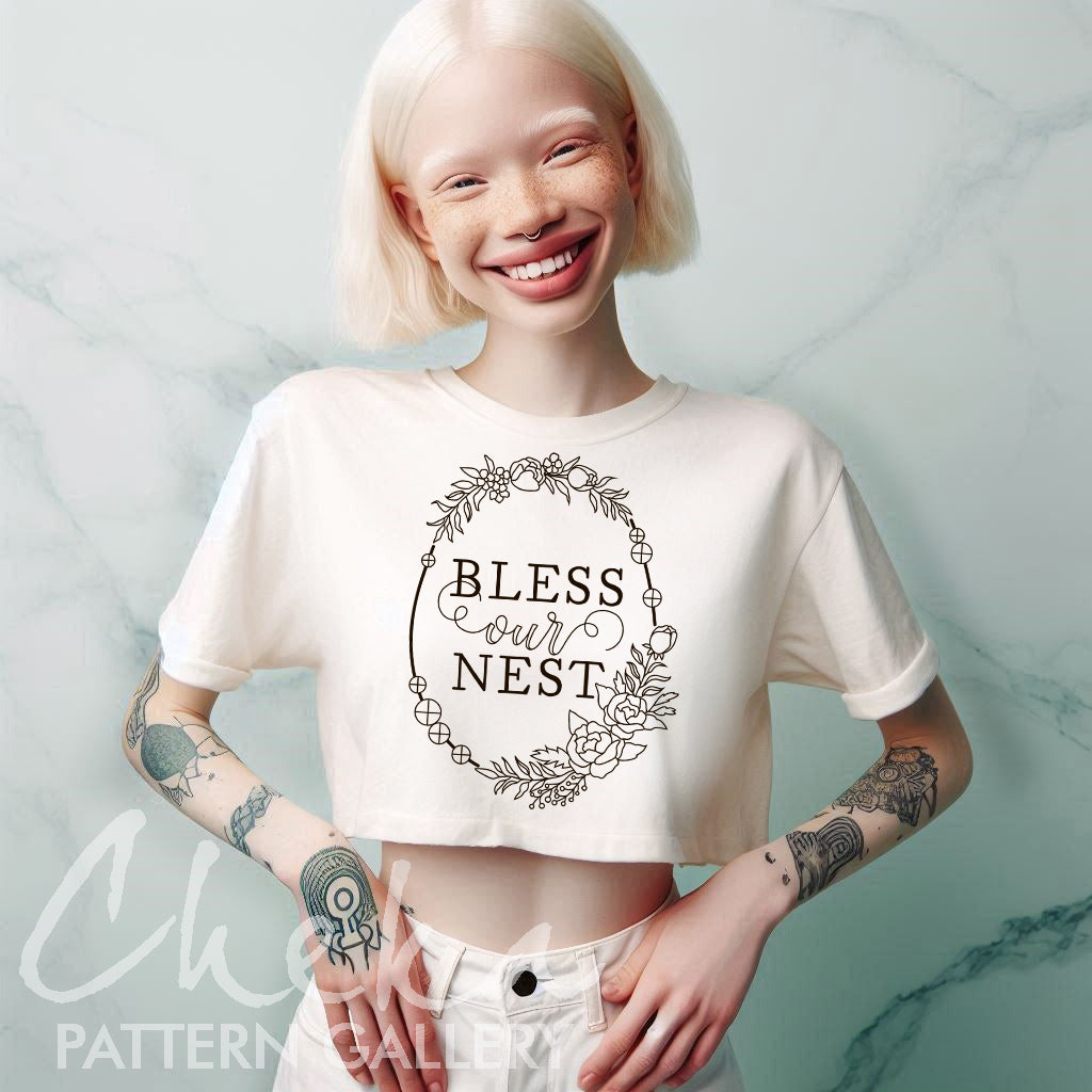 Easter embroidery, Easter eggs. Hand embroidery pattern "Bless Our Nest", Easter embroidery template, Hoop art, Spring embroidery pattern