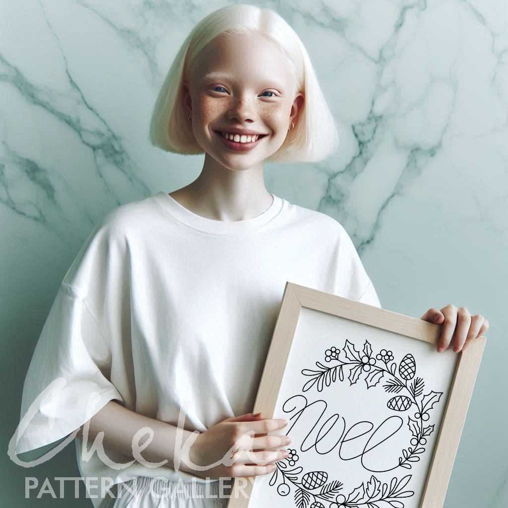 Noel, Hand Embroidery Pattern, Winter Embroidery design, Instant Download PDF, Beginner Friendly Embroidery