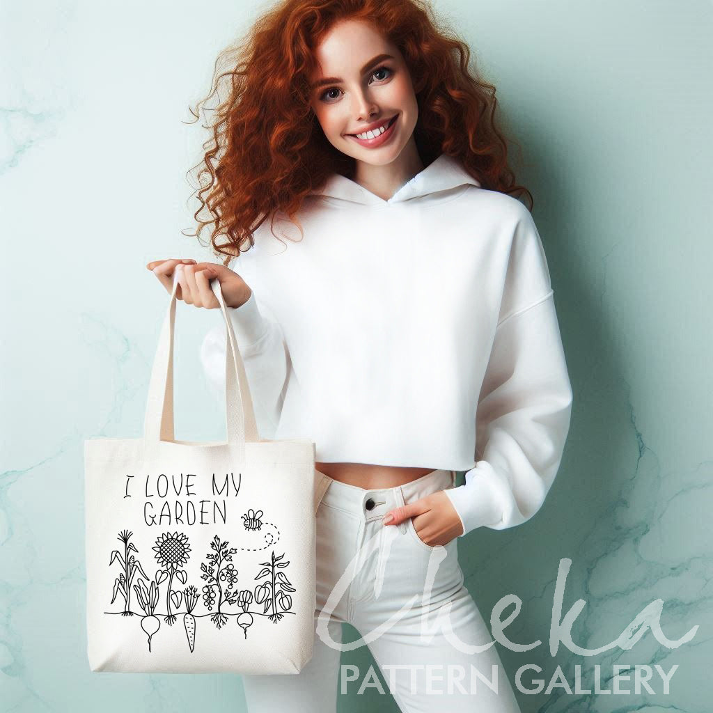 Garden embroidery, Vegetable Garden hand embroidery pattern. Cottagecore Embroidery Pattern, Home Embroidery PDF, Watch My Garden Grow 