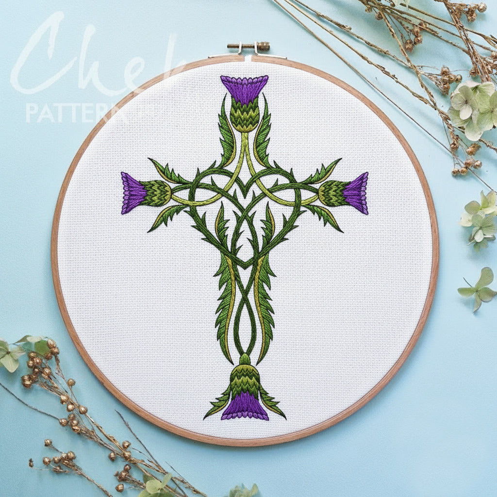 Floral Crosses, Christian Embroidery. Hand Embroidery Pattern Set (PDF), Catholic Hoop Art