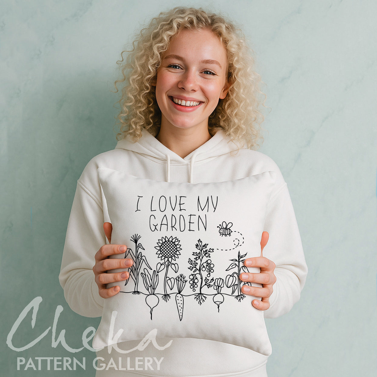 Garden embroidery, Vegetable Garden hand embroidery pattern. Cottagecore Embroidery Pattern, Home Embroidery PDF, Watch My Garden Grow 