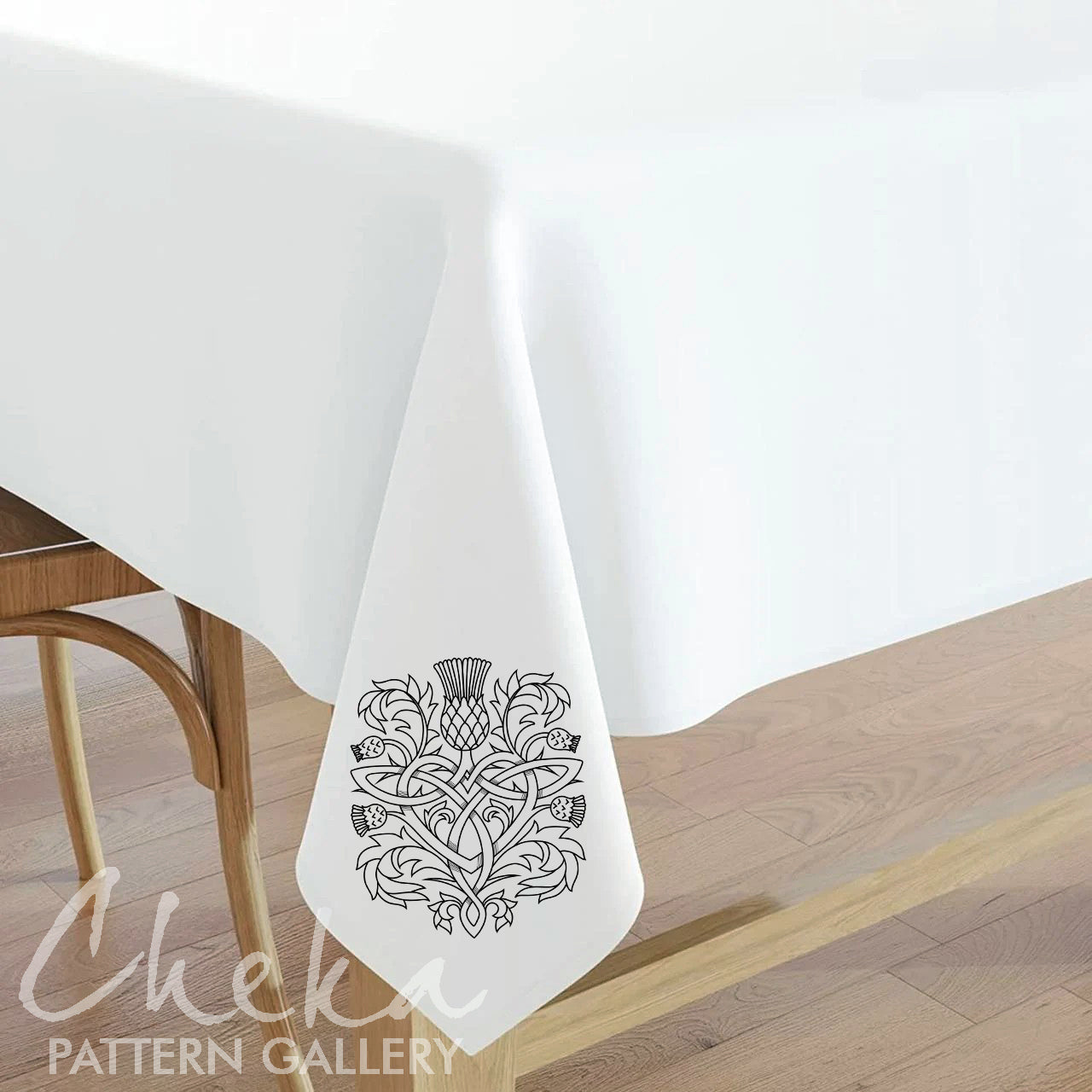 Thistle, pattern for hand embroidery. Traditional Scottish Crest. Decorative Thistle flower, botanical embroidery. Celtic hoop Art, Thistle