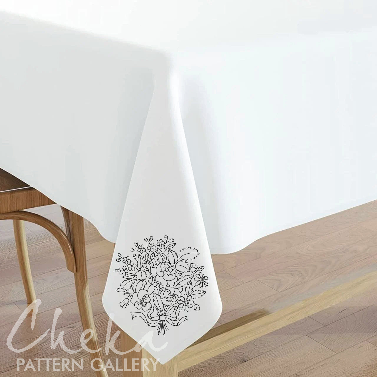 Floral hand embroidery pattern. Beautiful Classic embroidery pattern. PDF Embroidery pattern with flowers.  Hand embroidery blueprint
