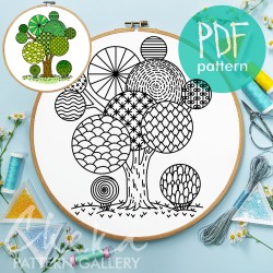 Beginner Embroidery PDF Pattern, Basic Embroidery Stitches, Digital Pattern. Embroidery Sampler PDF Pattern for Beginners, floral embroidery (no stitch guide)