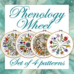 Calendar Embroidery bundle, Phenology Wheel, Set of 4 hand embroidery patterns. PDF Embroidery calendar. Yule, Mabon, Samhain, Ostra, Imbolc Calendar Embroidery bundle, Phenology Wheel, Set of 4 hand embroidery patterns. PDF Embroidery calendar. Yule, Mabon, Samhain, Ostra, Imbolc