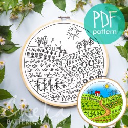 Harvest, Garden embroidery pattern. Watch My Garden Grow hand embroidery PDF pattern Gastronomic embroidery, hand embroidery pattern Harvest, Garden embroidery pattern. Watch My Garden Grow hand embroidery PDF pattern Gastronomic embroidery, hand embroidery pattern